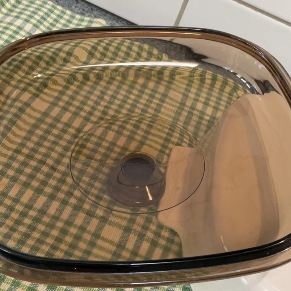 Corning ‘Abundance’ oven dish with brown Pyrex lid.  1990s - Picture 7 of 12
